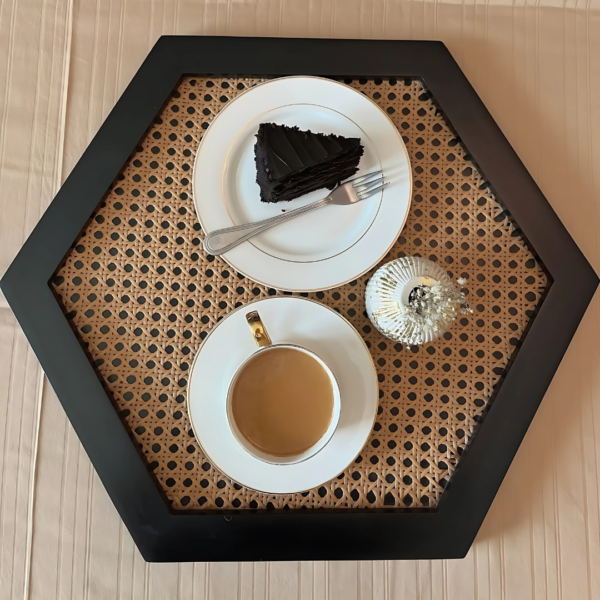 Wooden Net Tray Cubic Design